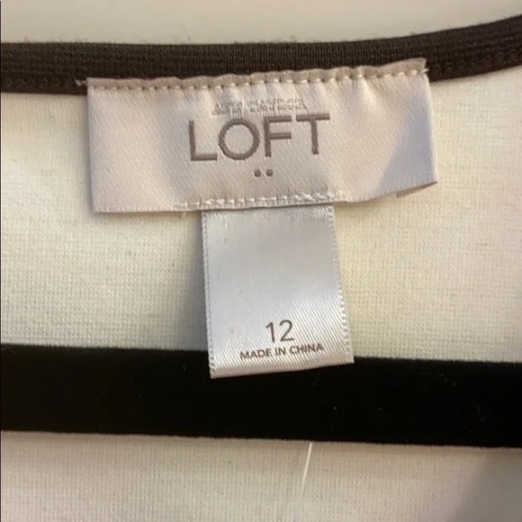 Ann Taylor Brown and Cream Dress Sz 12 NWTS - Picture 4 of 6